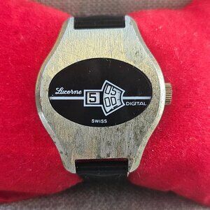 Vintage Lucerne Swiss Wristwatch Digital Watch Hand Winding Vintage Wrist Watch